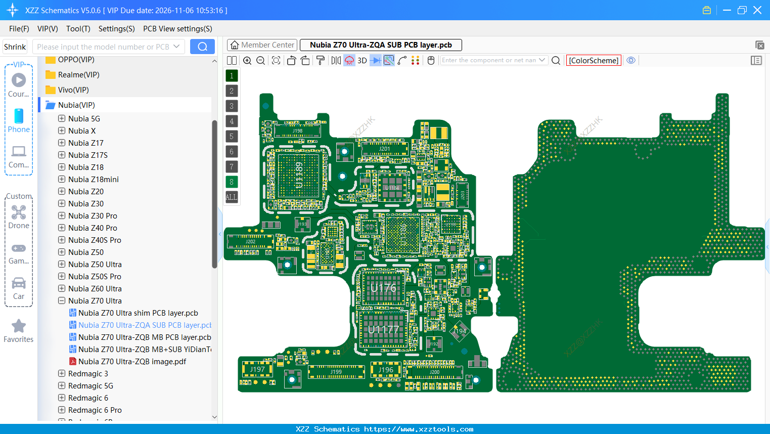Nubia Z70 Ultra-ZQA SUB PCB Layer